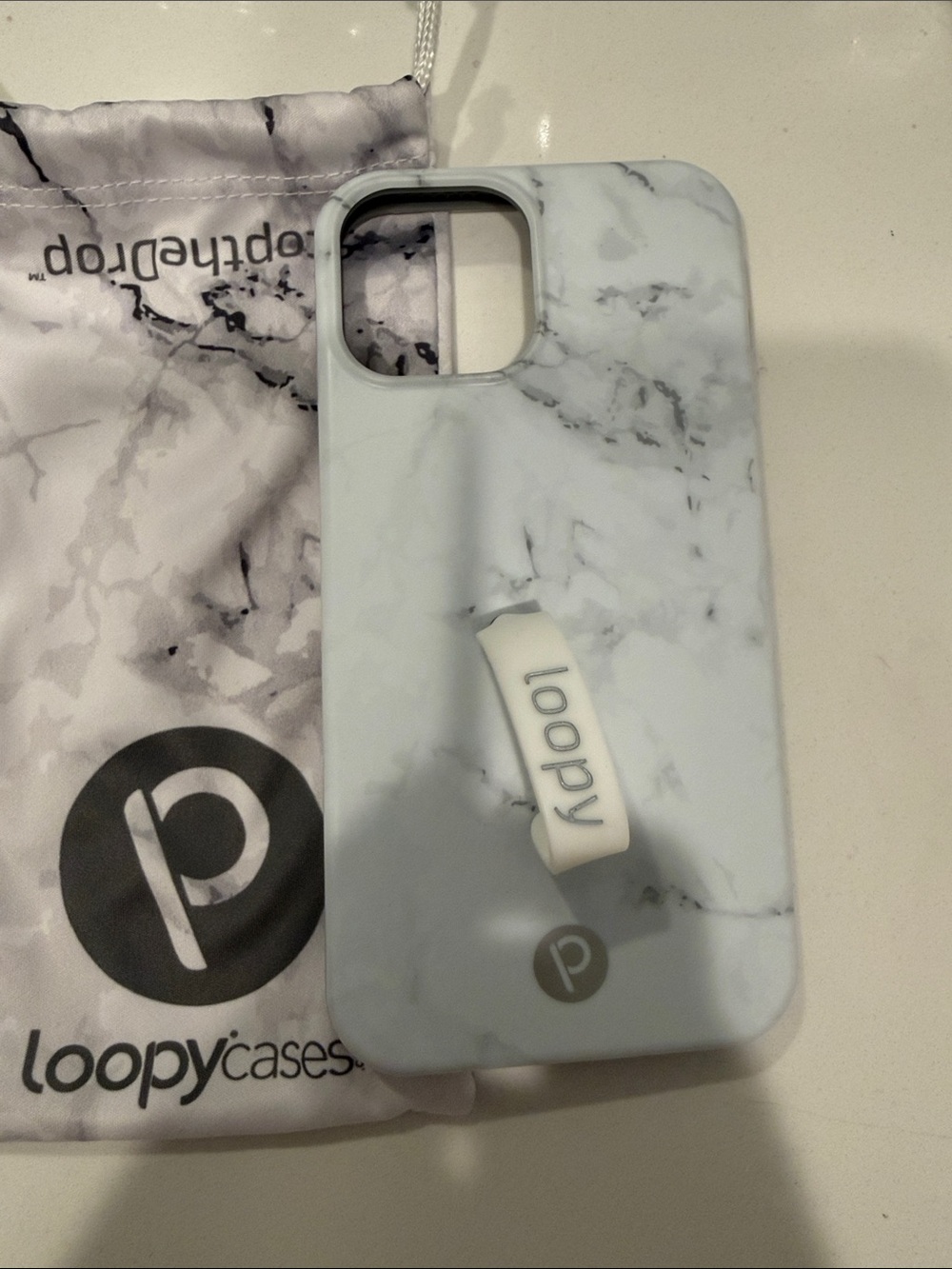 Loopy Case for iPhone 12 Pro Max- White Marble - Picture 3 of 10